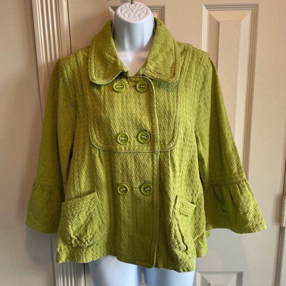 Aubution celery green jacket size xl